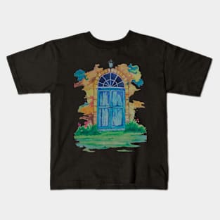 Watercolor door Kids T-Shirt